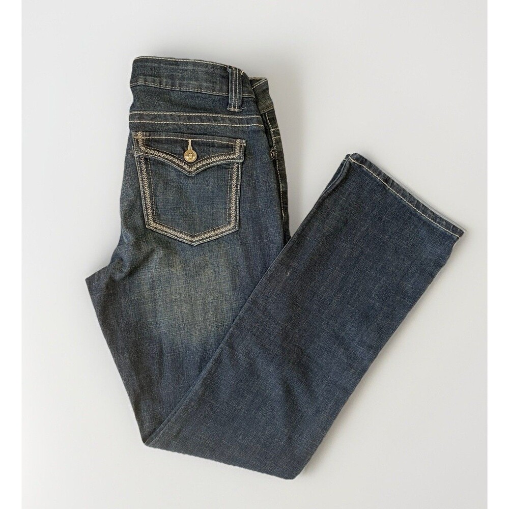 Lee Platinum Label Midrise Barely Bootcut Womens Jeans 30" Waist Dark Wash